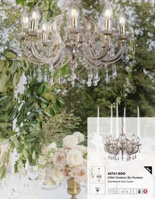 Candelabru, Lustra cu 8 brate cu protectie IP65 Utah