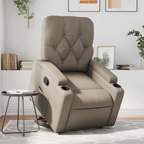 vidaXL Fotoliu rabatabil cu ridicare, cappuccino, piele ecologică