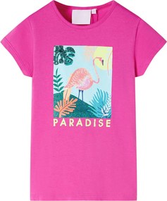 vidaXL Tricou pentru copii, roz închis, 104