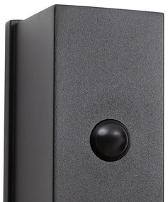 Lampă de perete neagră senzor Lux magnetic incl. LED reîncărcabilă - Baleno