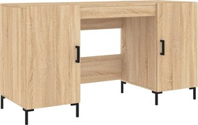 vidaXL Birou, stejar sonoma, 140x50x75 cm, lemn compozit