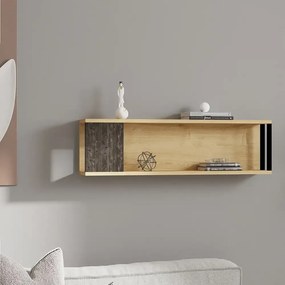 Raft de perete Riva culoare stejar si antracit 100 cm
