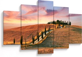 Tablou - Casa pe deal Toscana, Italia (150x105 cm)