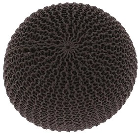 Pouf tricotat bumbac Culoare Maro, TAMAN TYP 2