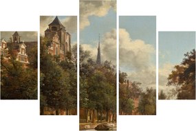 Tablou - Jan van der Heyden, View Down a Dutch Canal, reproducere (150x105 cm)