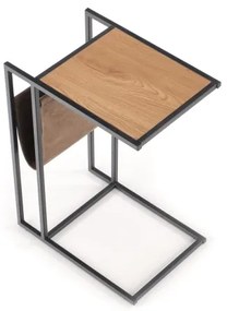 Măsuță laterală COMPACT 65x47 cm negru/maro