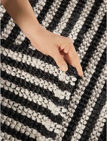 Covor negru țesut manual din iută 160x230 cm Harvest Ebony – Elle Decoration