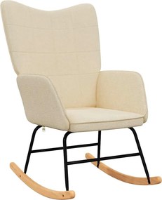 vidaXL Scaun balansoar, crem, material textil