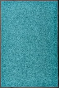 vidaXL Covoraș de ușă lavabil, cyan, 60 x 90 cm