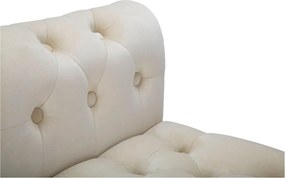 Bancă crem cu tapițerie din catifea Paris – Mauro Ferretti