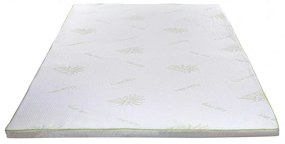 Topper saltea Aloe Vera Therapy Memory Arctic Gel 7 zone de confort, Green Future, 80x200 cm