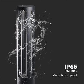 Lampă de exterior LED 10W 230V 3000K IP65 80 cm neagră