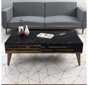 Set mobilier living Valencia (nuc + marmură negru). 1089319