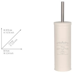 Perie de WC crem din oțel Home – Wenko