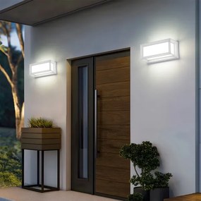 Brilagi - Aplica de perete pentru exterior PARKER LED, 12W, 230V, albă, IP44