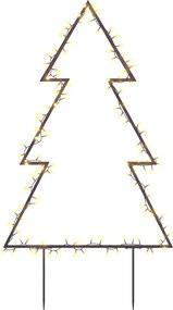 vidaXL Decorațiune brad cu lumini de Crăciun cu țăruși, 115 LED, 90 cm