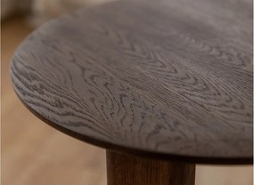 Măsuță lemn masiv nuc rotundă Monte finisaj Ø51×44 cm