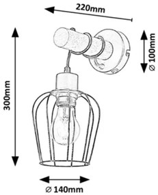 Aplică FABIAN 1xE27/40W/230V Rabalux 5244