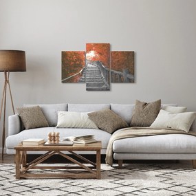 Tablou - Scări în natură, portocaliu (90x60 cm)