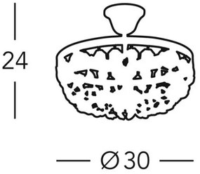 Kolarz 960.13K.3 - Candelabru cristal VALERIE pe tijă 3xE14/40W/230V