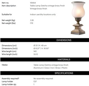 Veioza, Lampa de masa LUX Datcha