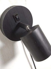 Aplica de perete eco din bambus Java dia.12x2,5cm, black