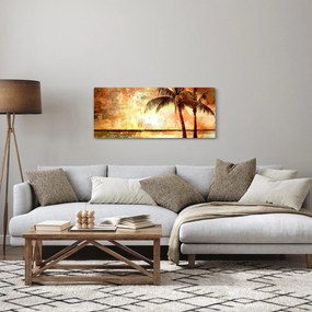 Tablou - Palmieri pe plajă (120x50 cm)