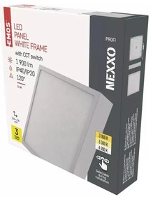 Plafonieră albă LED 22.5x22.5 cm Nexxo – EMOS