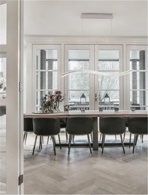 Lustra LED suspendata, cristal design elegant AURELIA crom