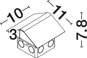 Corp incastrabil sol exterior LED 3000K, IP67 IK10 MEX