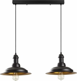 Lustra SAGLAM 3776, negru, metal, 62x30x38-128 cm