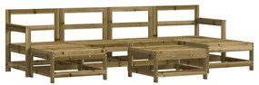 3186374 vidaXL Set mobilier de grădină, 7 piese, lemn de pin tratat
