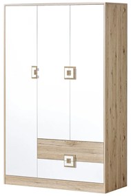 Dulap 120 NI03 Nikol (Stejar deschis + Alb + Stejar deschis ). 1070488