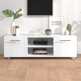 340620 vidaXL Comodă TV, alb, 110x40x35 cm, lemn prelucrat