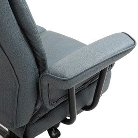 Vinsetto Scaun de birou Ergonomic Scaun de calculator rotativ la 360° Scaun reglabil în înălțime cu suport pentru cap și brațe captusite și suport de picioare din piele ecologică 68 x 80 x 120–126 cm | Aosom Romania