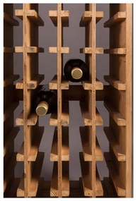 Dulap vinotecă maro din lemn de brad număr de sticle 28, 43,5x118,5 cm Claude – Dutchbone