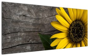 Tablou - Floare de floarea soarelui (120x50 cm)