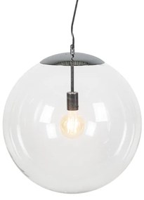 Lampă suspendată scandinavă crom cu sticlă transparentă - Ball 50