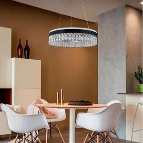 Lustră LED dimabilă pe cablu LED/90W/230V 3000-6500K negru + telecomandă