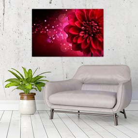 Tablou cu floare roșie (90x60 cm)