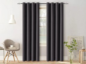 Draperie neagra OXFORD 140x250 cm Agatat: Inele metalice