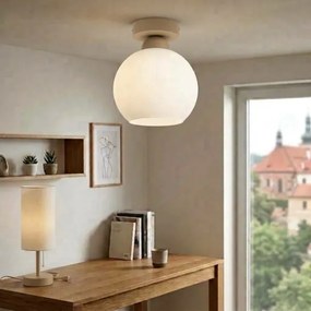 BRILAGI - Plafonieră LED RETRO GLASS 1xE27/60W/230V, diametru 15 cm, bej/alb