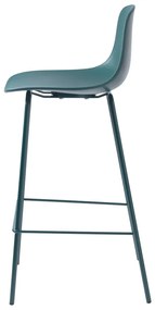 Scaun de bar petrol din plastic (înălțime șezut 67,5 cm) Whitby – Unique Furniture
