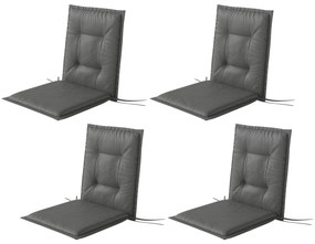 Outsunny Set de 4 perne de șezut 108 x 50 x 5 cm, perne pentru scaune cu curele, pentru interior și exterior, Hellgrau | Aosom Romania