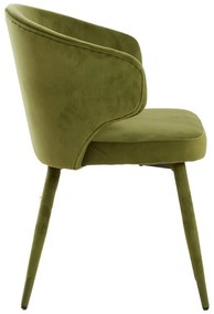 Set de scaune de sufragerie verde 2 buc. tapițat Kosaka – Light &amp; Living