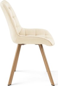 Scaun de dining SORIA VELVET, bej deschis