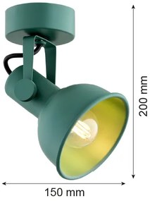 Spot LENORA 1xE14/7W/230V verde Argon 8299
