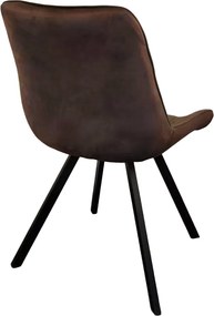 Scaun de sufragerie, ţesătură Velvet maro închis/negru, SAMIRA