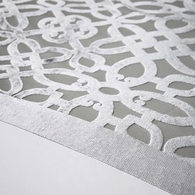 Lenjerie de pat crem-grej din catifea pentru pat dublu, extinsă 230x220 cm Lattice Cut – Catherine Lansfield