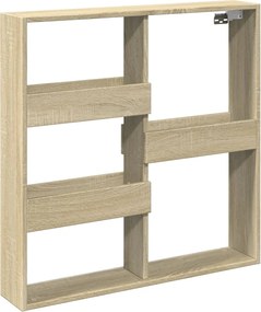 vidaXL Dulap de perete, stejar sonoma, 80x15x80 cm, lemn prelucrat
